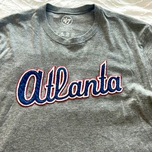Braves Atlanta ‘47 heater grey tee shirt